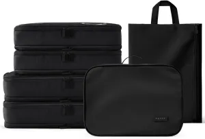 EACHY 6 Set Compression Packing Cubes for Travel, Lightweight Vacation Travel Essentials, Accessories for Suitcase Organizer Bags Set, Durable Luggage Organizer Bags