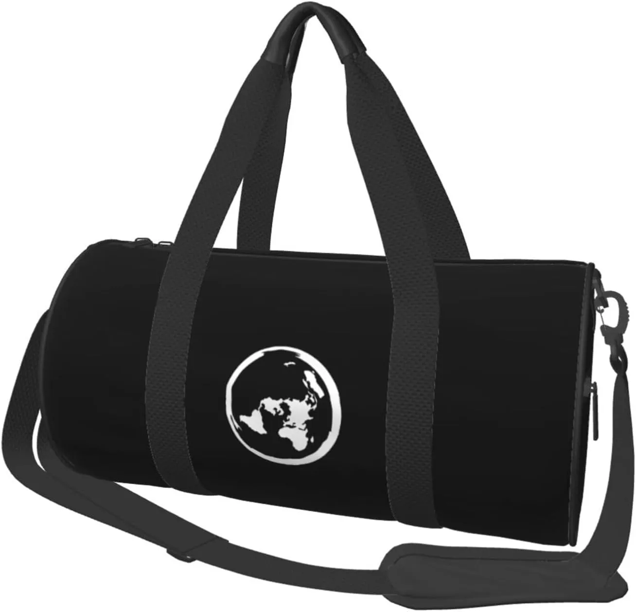Earths Flat Map Convertible Garment Bag with Shoulder Strap, Carry on Garment Duffel Bag for Men Women - Rolling Foldable for Travel Luggage Bags (Black)
