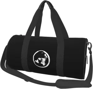 Earths Flat Map Convertible Garment Bag with Shoulder Strap, Carry on Garment Duffel Bag for Men Women - Rolling Foldable for Travel Luggage Bags (Black)