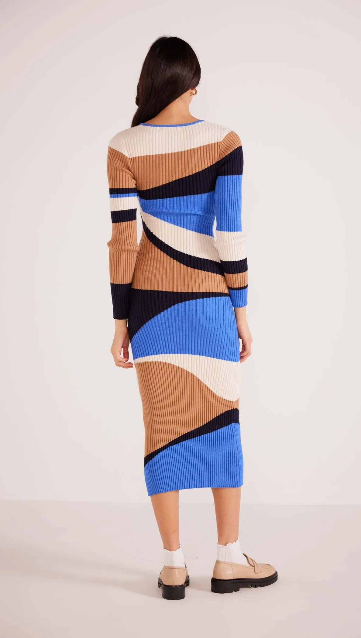 Edras Intarsia Knit Midi Dress
