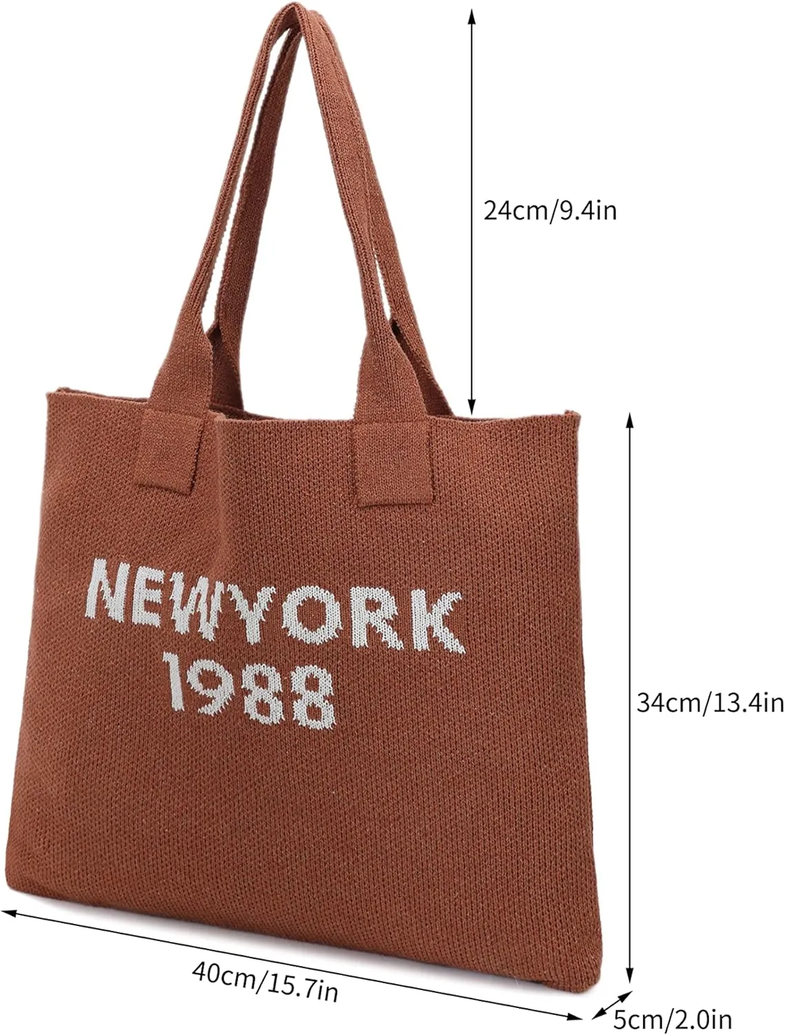 ENBEI Women's tote bags aesthetic Shoulder Handbags Hand crocheted Bags large Shoulder Shopping Bag large satchel cute Bag