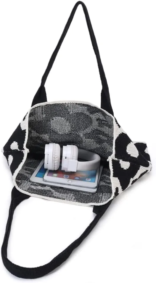 ENBEI Women's tote bags aesthetic Shoulder Handbags Hand crocheted Bags large Shoulder Shopping Bag large satchel cute Bag
