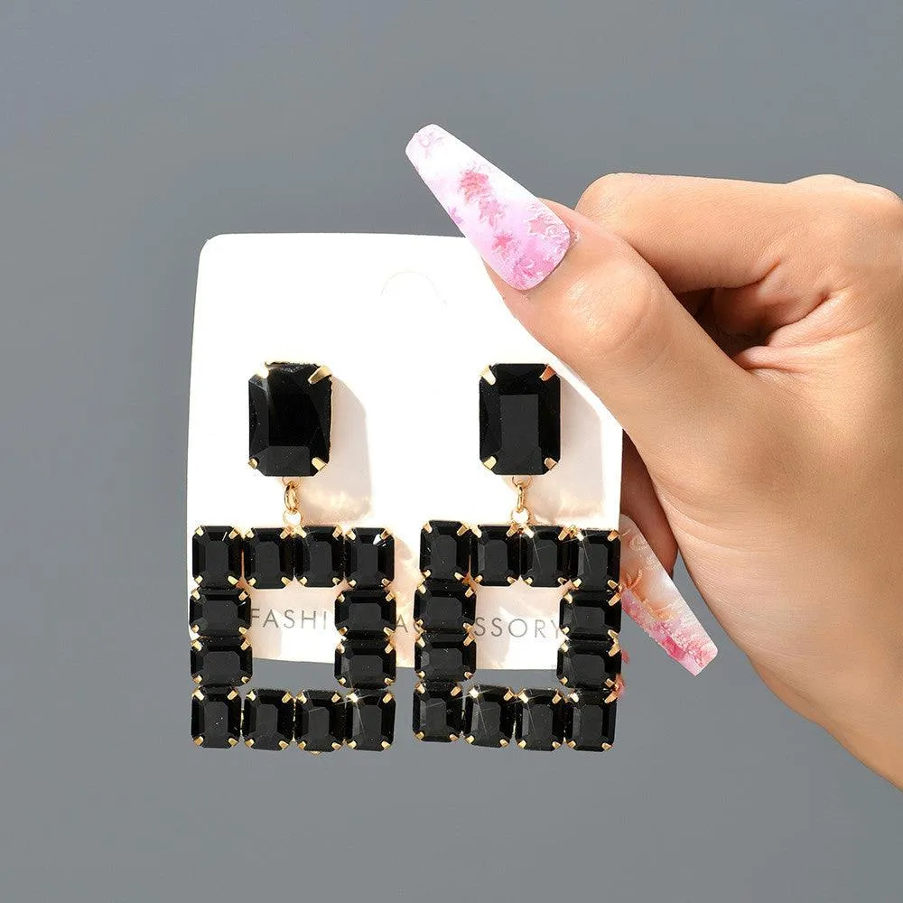 Fantastic Transparent Crystal Earrings Female Personality