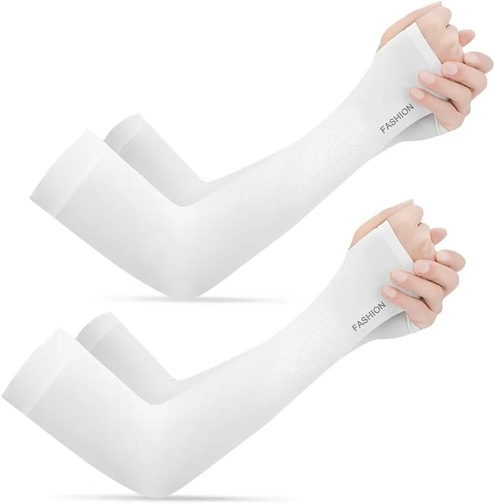 Fitnessterapy 2 Paires Bras Homme & Femme, Manchette Protection Bras Manche de Bras Respirante pour Cyclisme Refroidissement Chevauche Sport