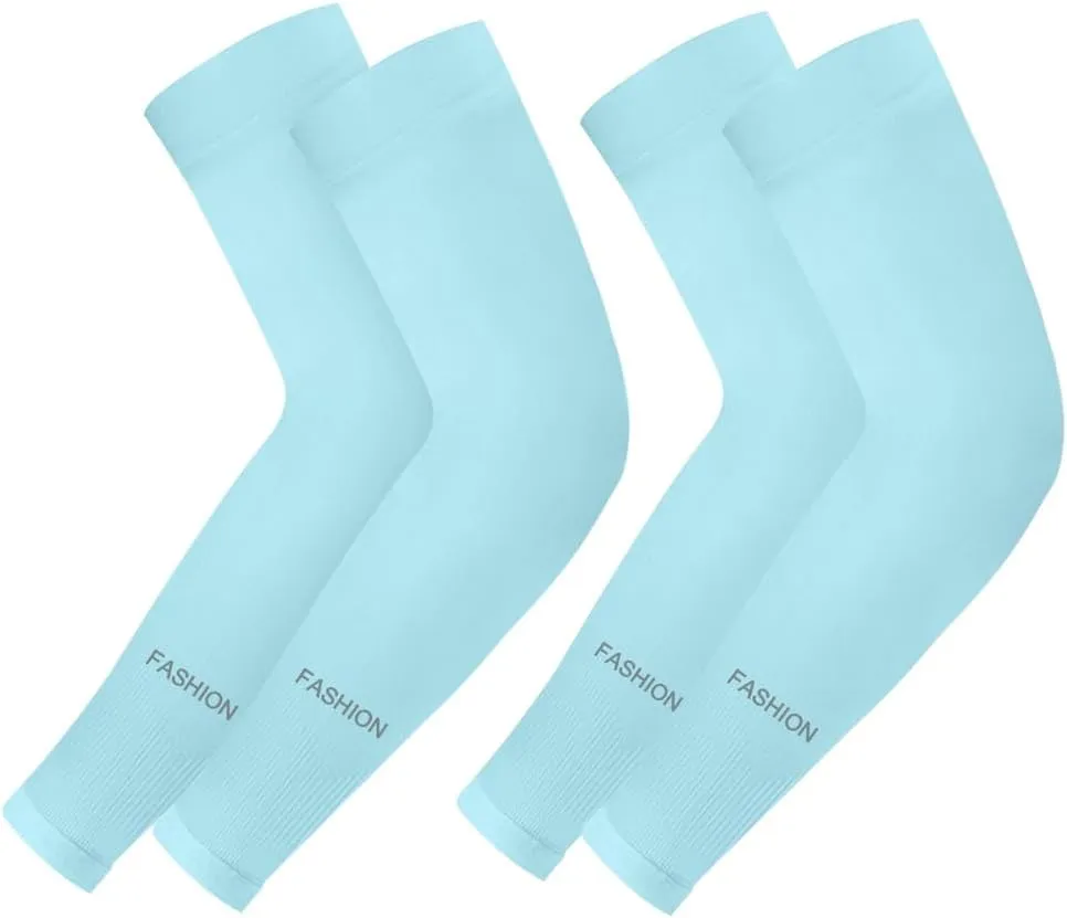 Fitnessterapy 2 Paires Bras Homme & Femme, Manchette Protection Bras Manche de Bras Respirante pour Cyclisme Refroidissement Chevauche Sport
