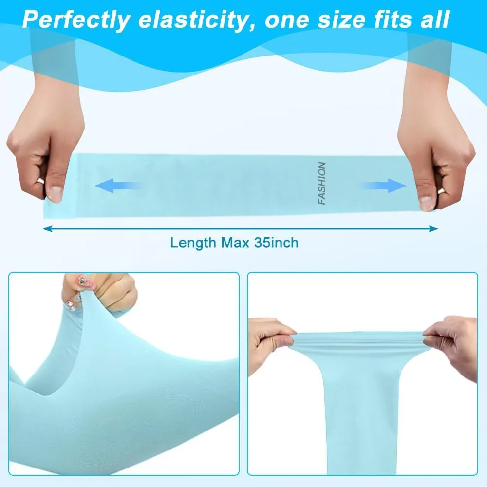 Fitnessterapy 2 Paires Bras Homme & Femme, Manchette Protection Bras Manche de Bras Respirante pour Cyclisme Refroidissement Chevauche Sport