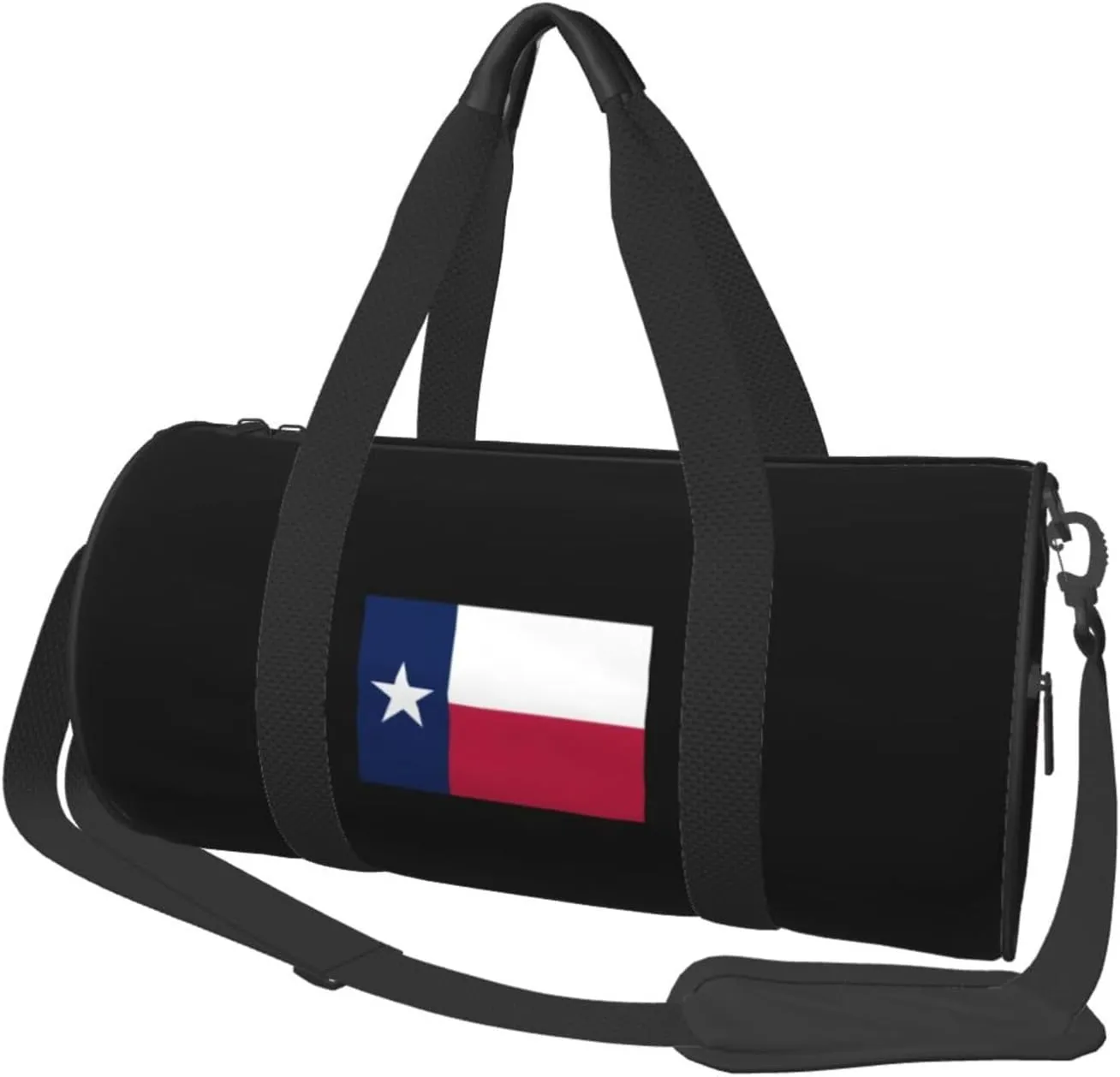 Flag of The Republic of Texas Convertible Garment Bag with Shoulder Strap, Carry on Garment Duffel Bag for Men Women - Rolling Foldable for Travel Luggage Bags (Black)