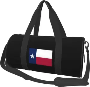 Flag of The Republic of Texas Convertible Garment Bag with Shoulder Strap, Carry on Garment Duffel Bag for Men Women - Rolling Foldable for Travel Luggage Bags (Black)