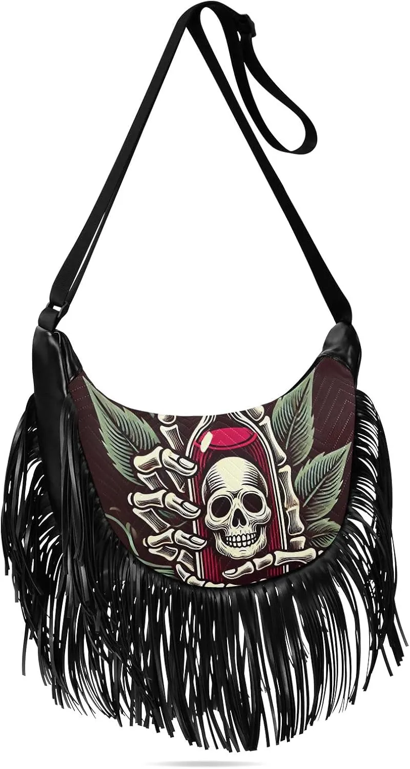 Fringe Handbag Crossbody with Tassel Hobo Bag Fringe Purses for Women Western