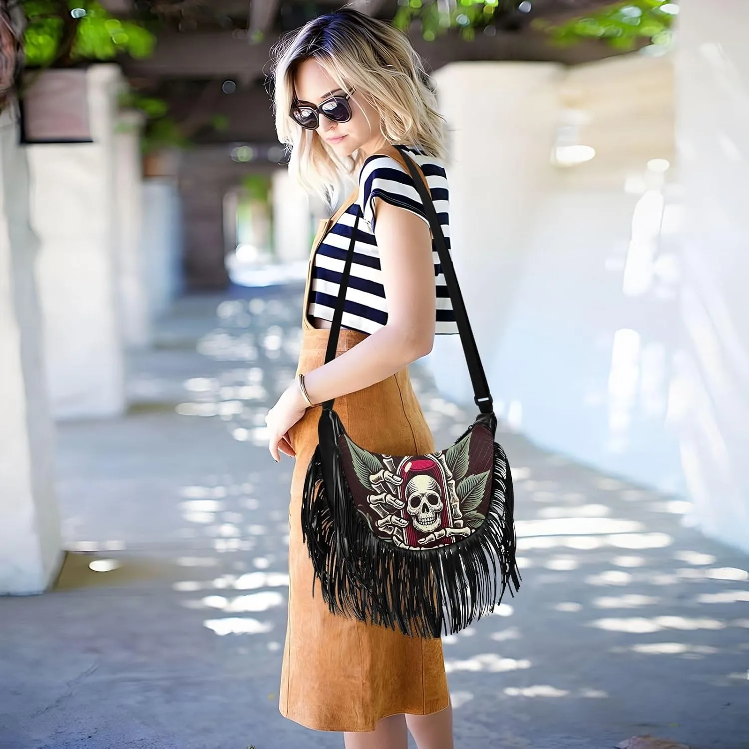 Fringe Handbag Crossbody with Tassel Hobo Bag Fringe Purses for Women Western