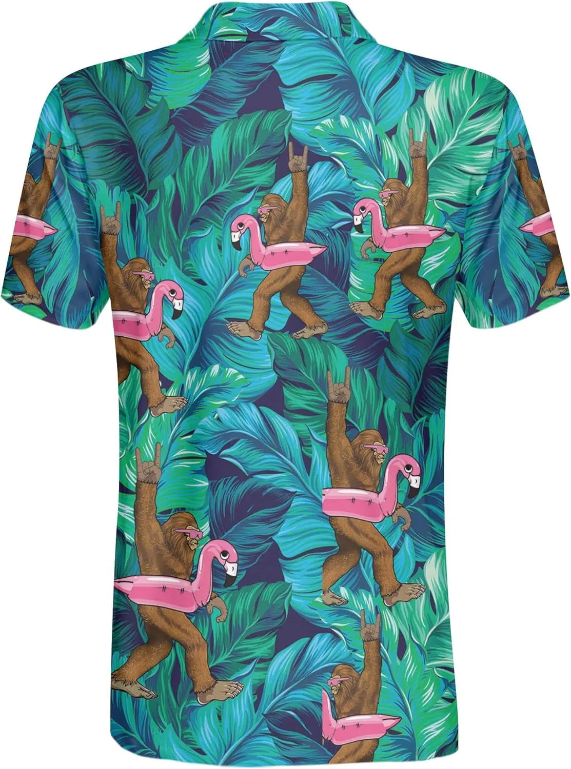 Funny Golf Shirt for Men Hawaiian Print Mens Polo Shirts Summer Polos Gifts