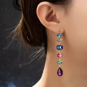 Gem Multi Colour Drop Earrings