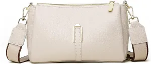 Genuine Leather Crossbody Purses for Women with Adjustable Shoulder Strap Women's Pockets Handbags