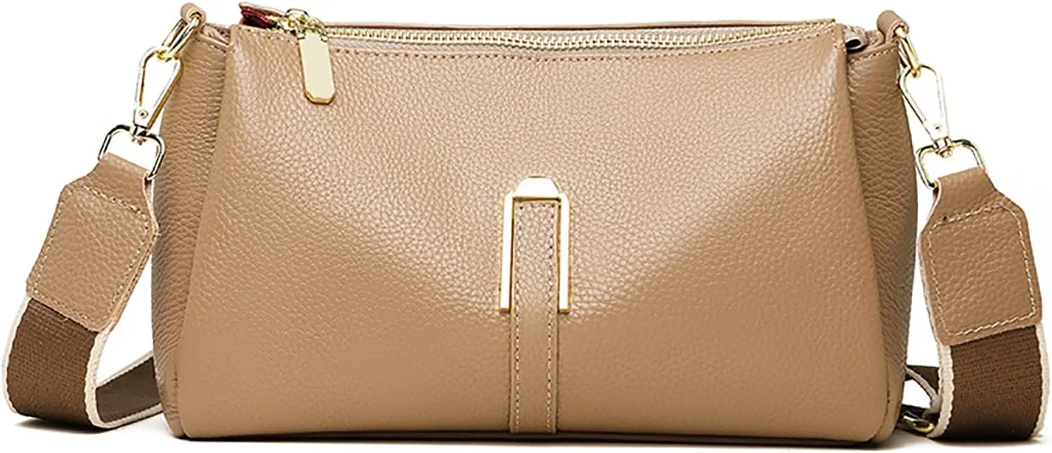 Genuine Leather Crossbody Purses for Women with Adjustable Shoulder Strap Women's Pockets Handbags