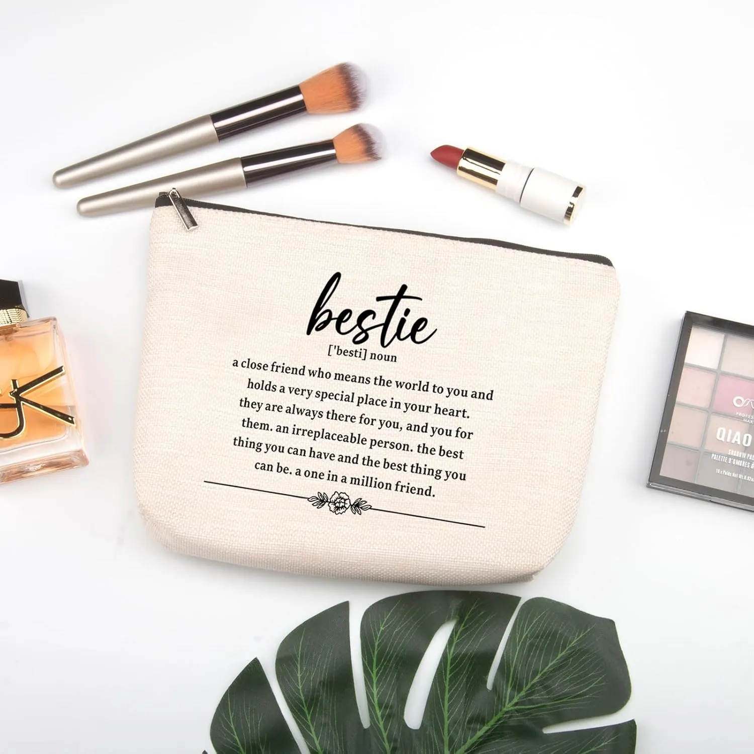 Gift for Best Friend Makeup Bag Bestie Make up Bag for Women Friendship Gifts for Women Bestie Sister Gifts College Sister
