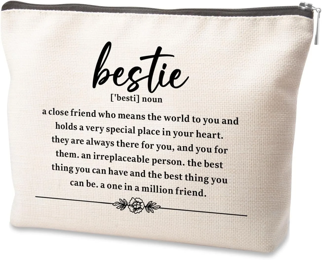 Gift for Best Friend Makeup Bag Bestie Make up Bag for Women Friendship Gifts for Women Bestie Sister Gifts College Sister