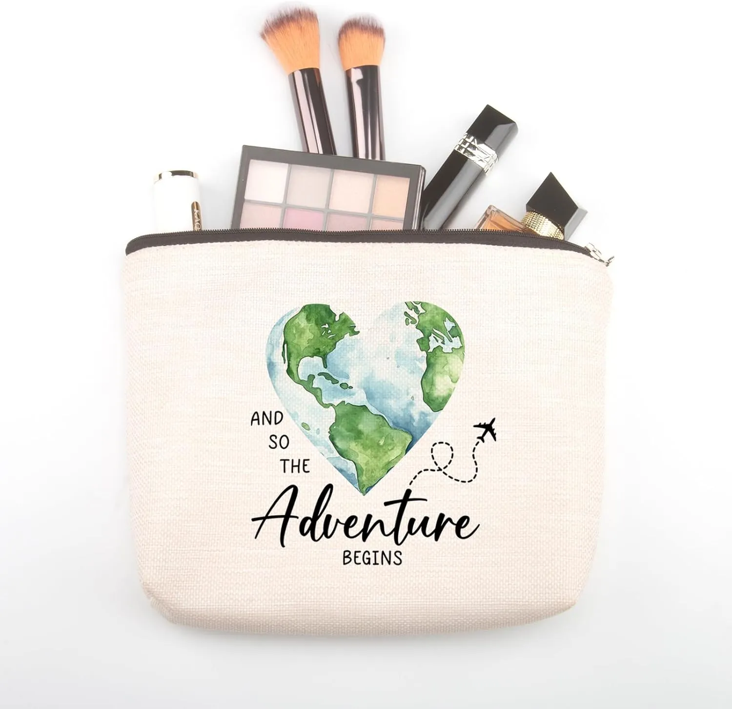 Graduation Gifts Travel Bag Travel Toiletry Bag Teacher's Day Travel Makeup Bag Great Gift for Women Friends Bestie Daughter Teacher Graduation Friendship Birthday Gifts And So The Adventure Begins
