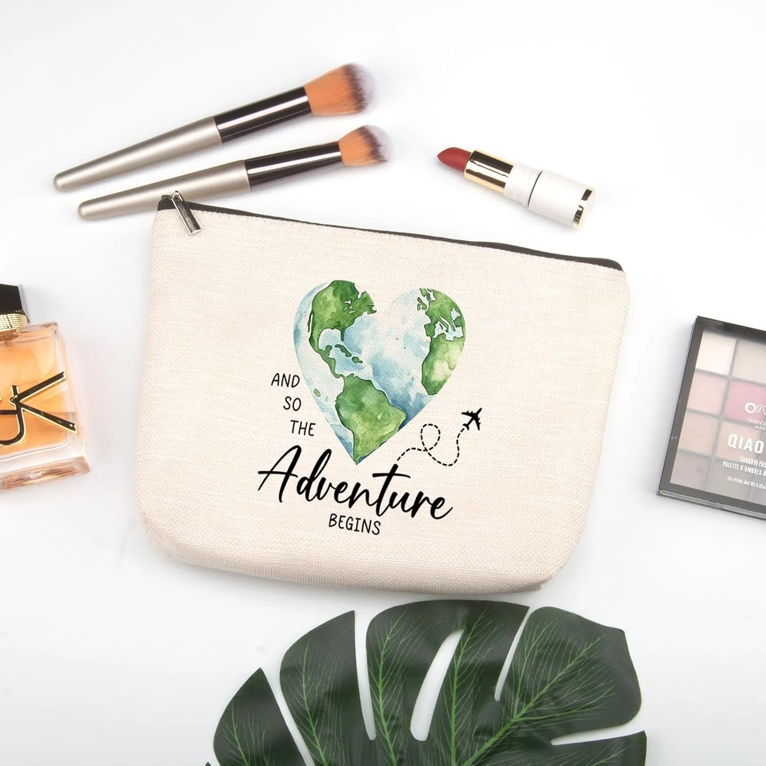 Graduation Gifts Travel Bag Travel Toiletry Bag Teacher's Day Travel Makeup Bag Great Gift for Women Friends Bestie Daughter Teacher Graduation Friendship Birthday Gifts And So The Adventure Begins