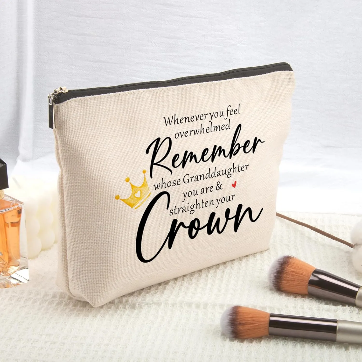 Granddaughter Gifts from Grandma Makeup Bag Whenever You Feel Overwhelmed Remember Whose Granddaughter You Are Make up Bag Gifts for Granddaughter Graduation Gifts Birthday Christmas