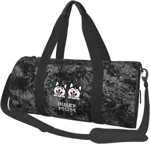 Husky Mom Convertible Garment Bag with Shoulder Strap, Carry on Garment Duffel Bag for Men Women - Rolling Foldable for Travel Luggage Bags (Black)