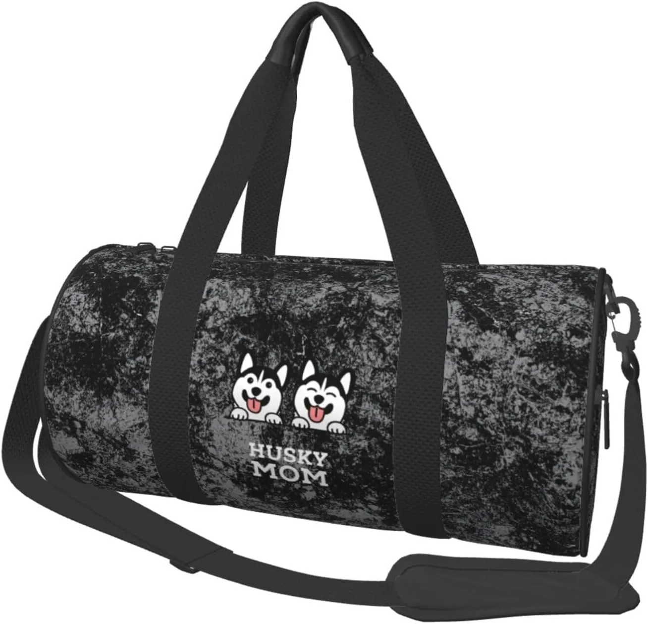 Husky Mom Convertible Garment Bag with Shoulder Strap, Carry on Garment Duffel Bag for Men Women - Rolling Foldable for Travel Luggage Bags (Black)