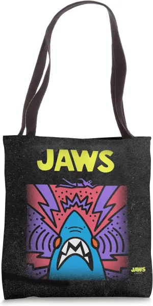 Jaws 50th Anniversary Poster Pop Art Style Front & Back Tote Bag