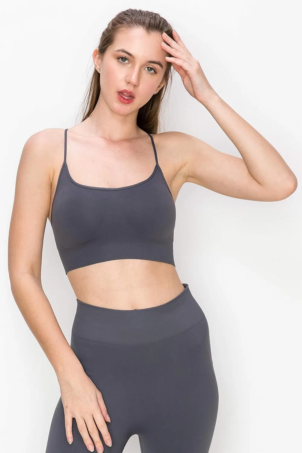 Kurve Women's Shelf Bras Padded Cami with Removable Pads, UPF 50  (Made in USA)