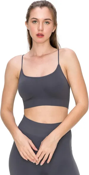 Kurve Women's Shelf Bras Padded Cami with Removable Pads, UPF 50  (Made in USA)