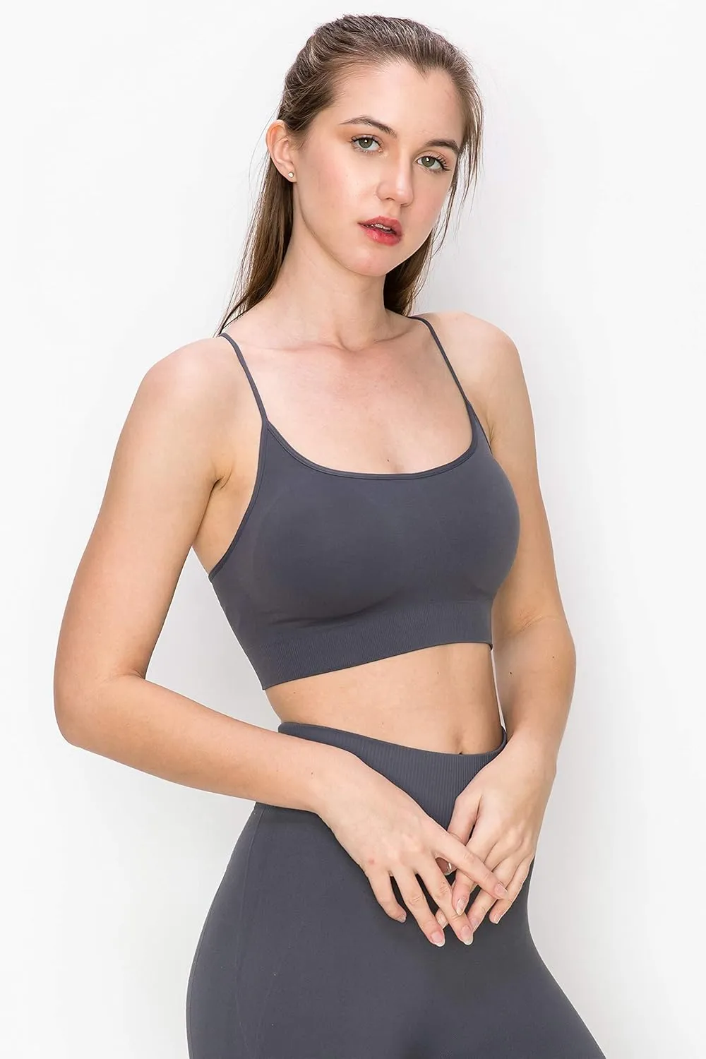 Kurve Women's Shelf Bras Padded Cami with Removable Pads, UPF 50  (Made in USA)