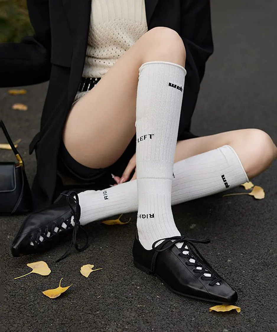 Lace Up Flat Shoes
