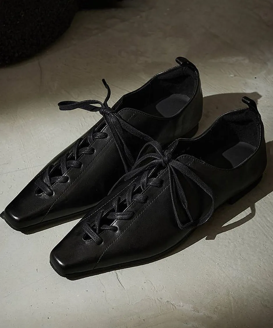 Lace Up Flat Shoes