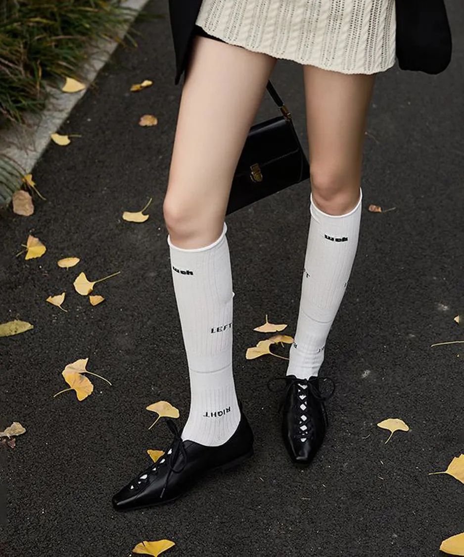 Lace Up Flat Shoes