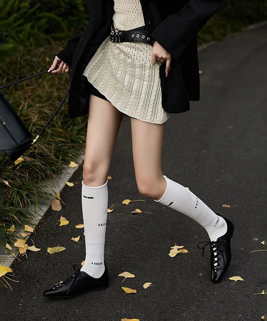 Lace Up Flat Shoes