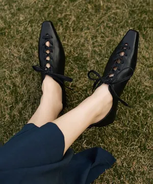 Lace Up Flat Shoes
