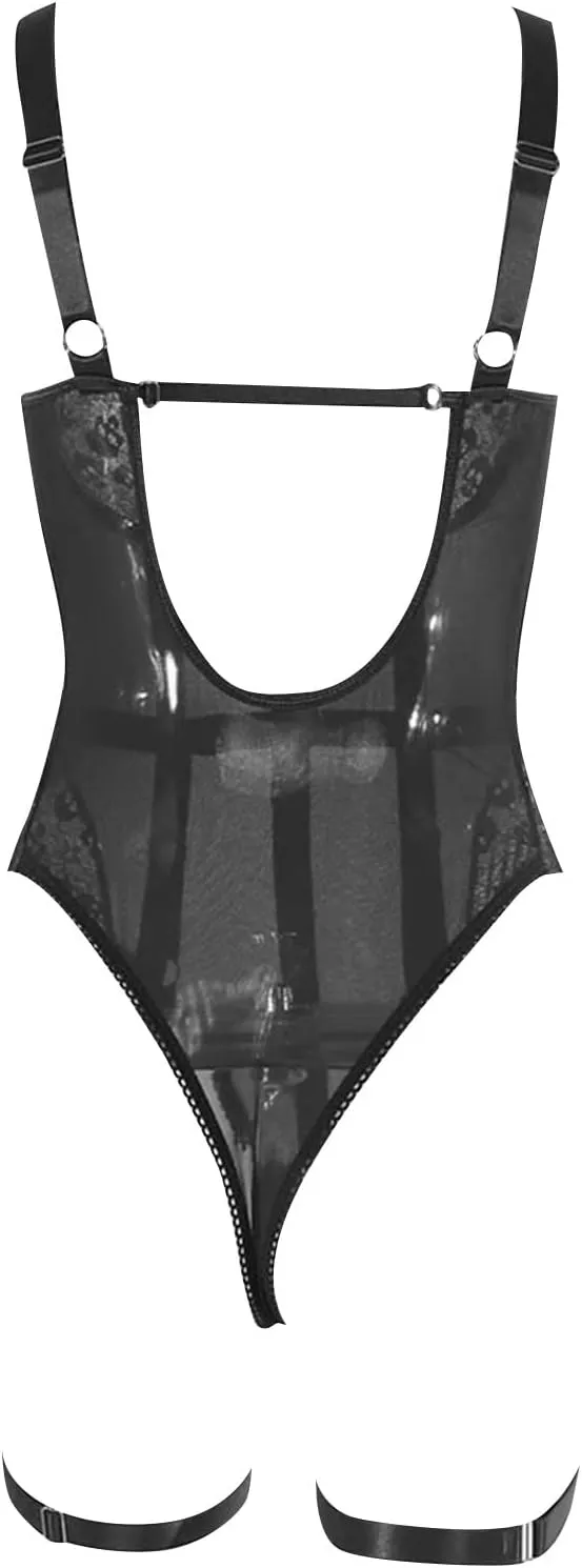 Lingerie for Women Plus Size Strappy Embroidered Underwire Lingerie Set Babydoll Lingerie Mesh Sheer
