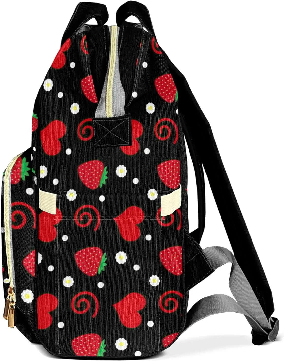 Love Strawberry Diaper Bags Custom Mummy Backpack with Name Tote Bag Backpacks Presents
