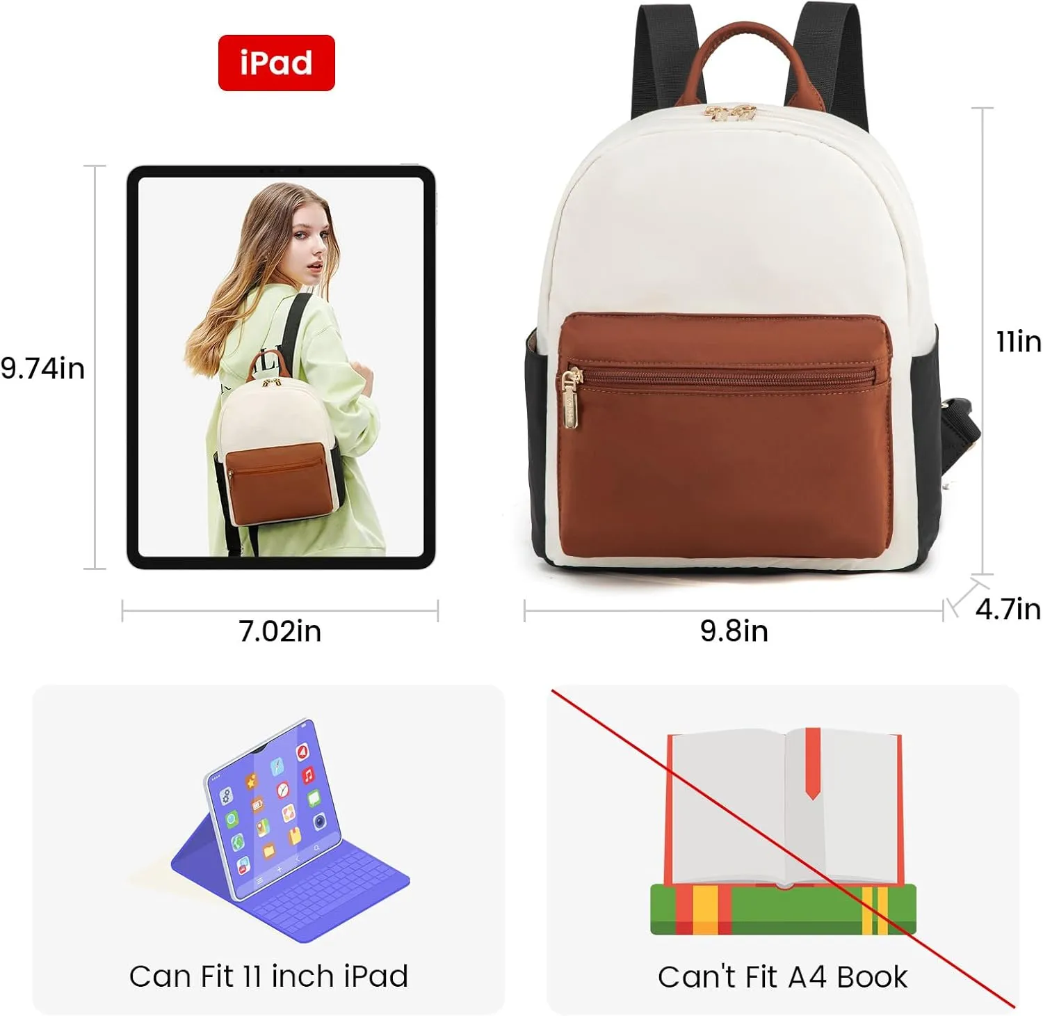LOVEVOOK Mini Backpack for Women Light Weight Small Waterproof Backpack Purses Daily Backpack