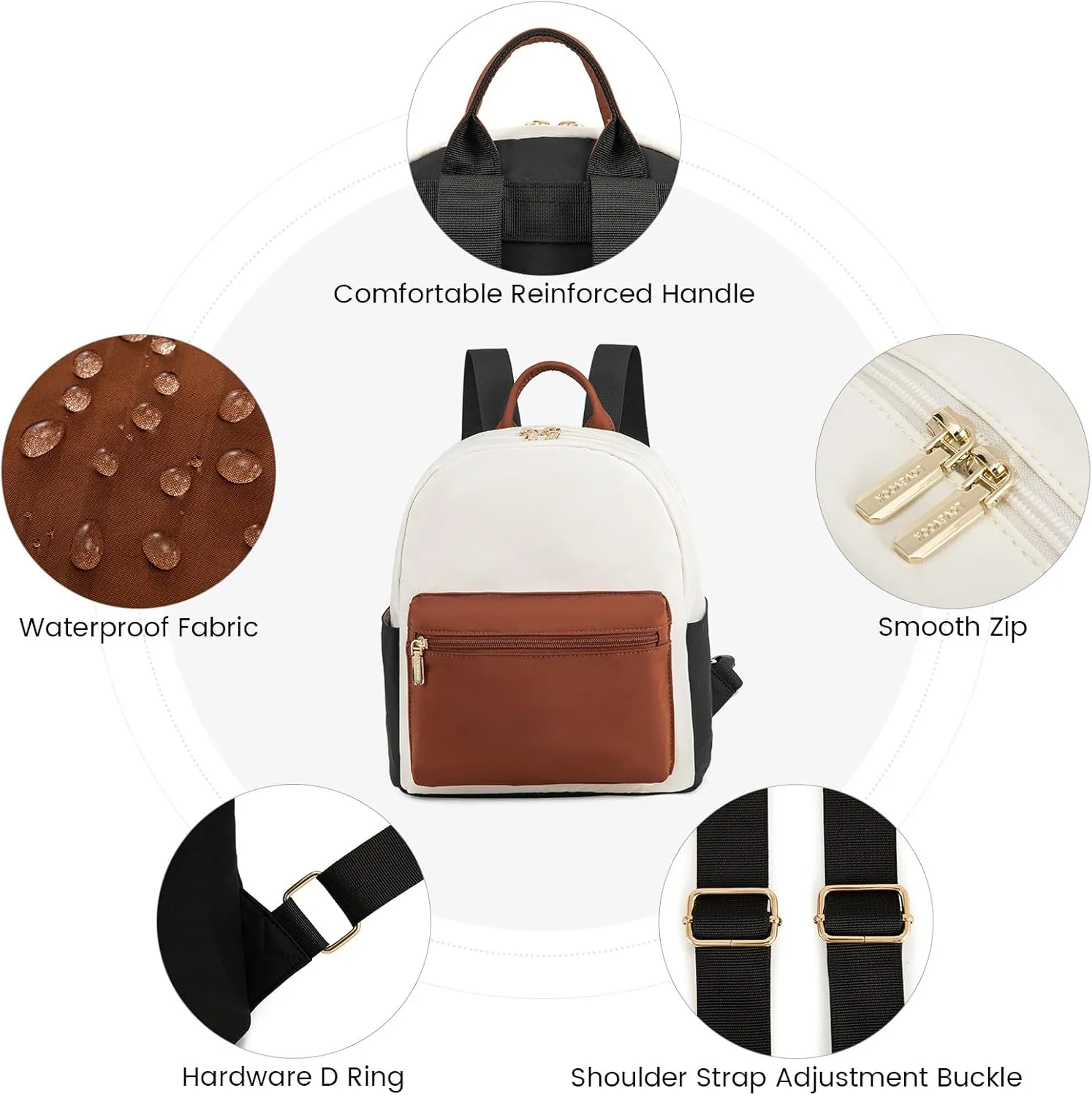 LOVEVOOK Mini Backpack for Women Light Weight Small Waterproof Backpack Purses Daily Backpack