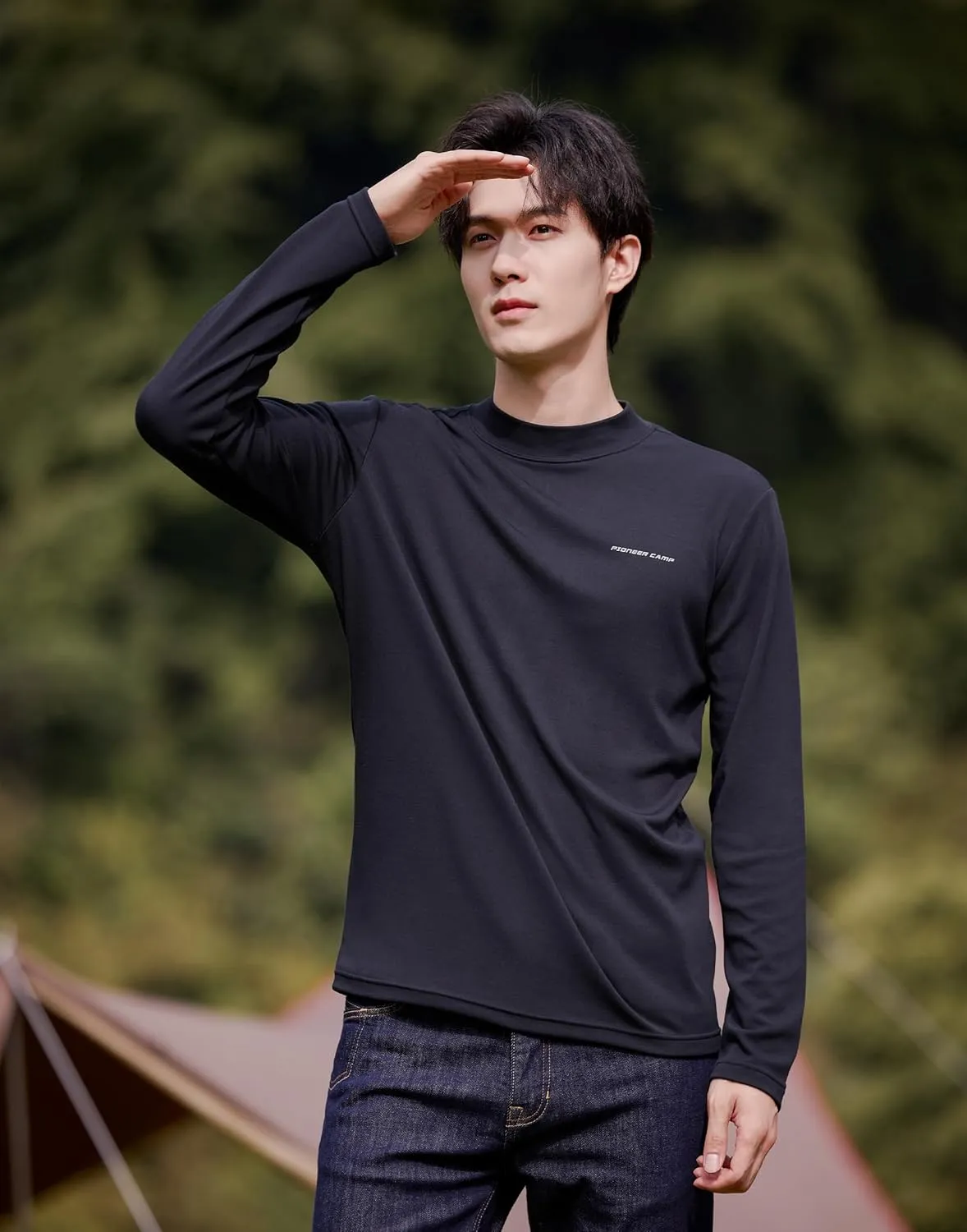 Mens Half Turtleneck Long Sleeve Pullover Basic Designed Undershirt Warm Slim Fit T Shirt