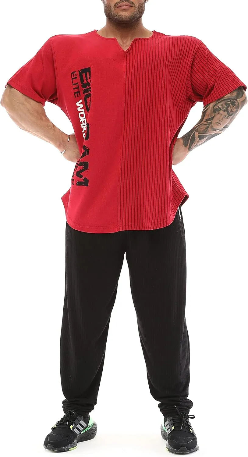 Men's Oversize T-Shirt, Cotton Fabric, Active Wear Short Sleeve Top