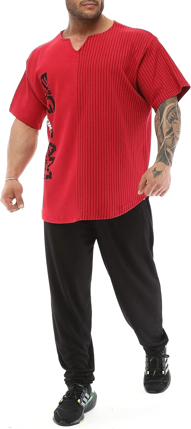 Men's Oversize T-Shirt, Cotton Fabric, Active Wear Short Sleeve Top