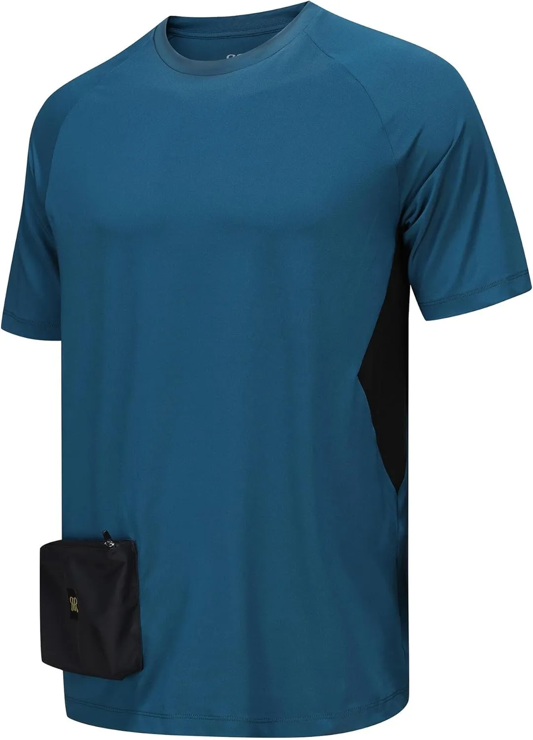 Men's UPF 50  Sun Protection Shirts SPF UV Quick Dry Hiking Short Sleeve T-Shirts for Athletic Fishing Swim Rash Guard