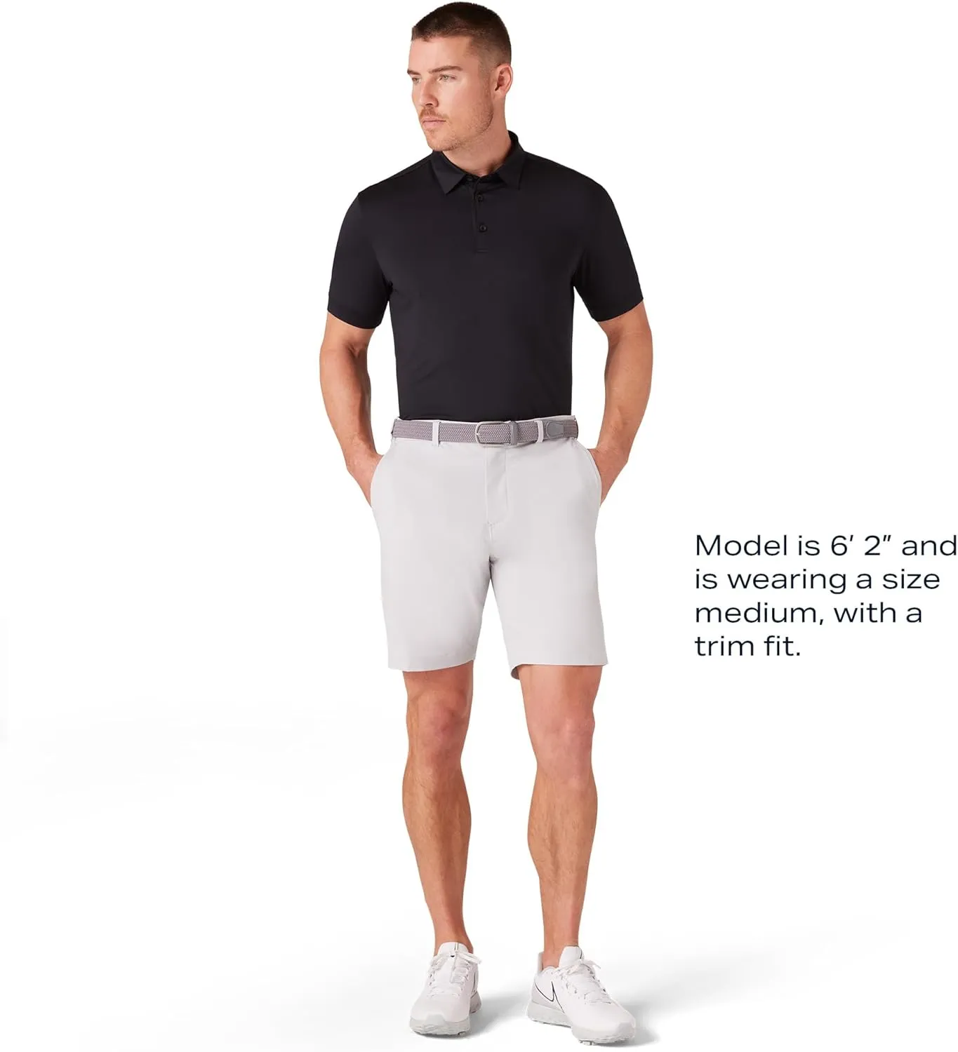 Mizzen Main Versa Men's Performance Short-Sleeve Polo - Lightweight, Moisture-Wicking, UPF 50 , 4-Way Stretch - Trim Fit
