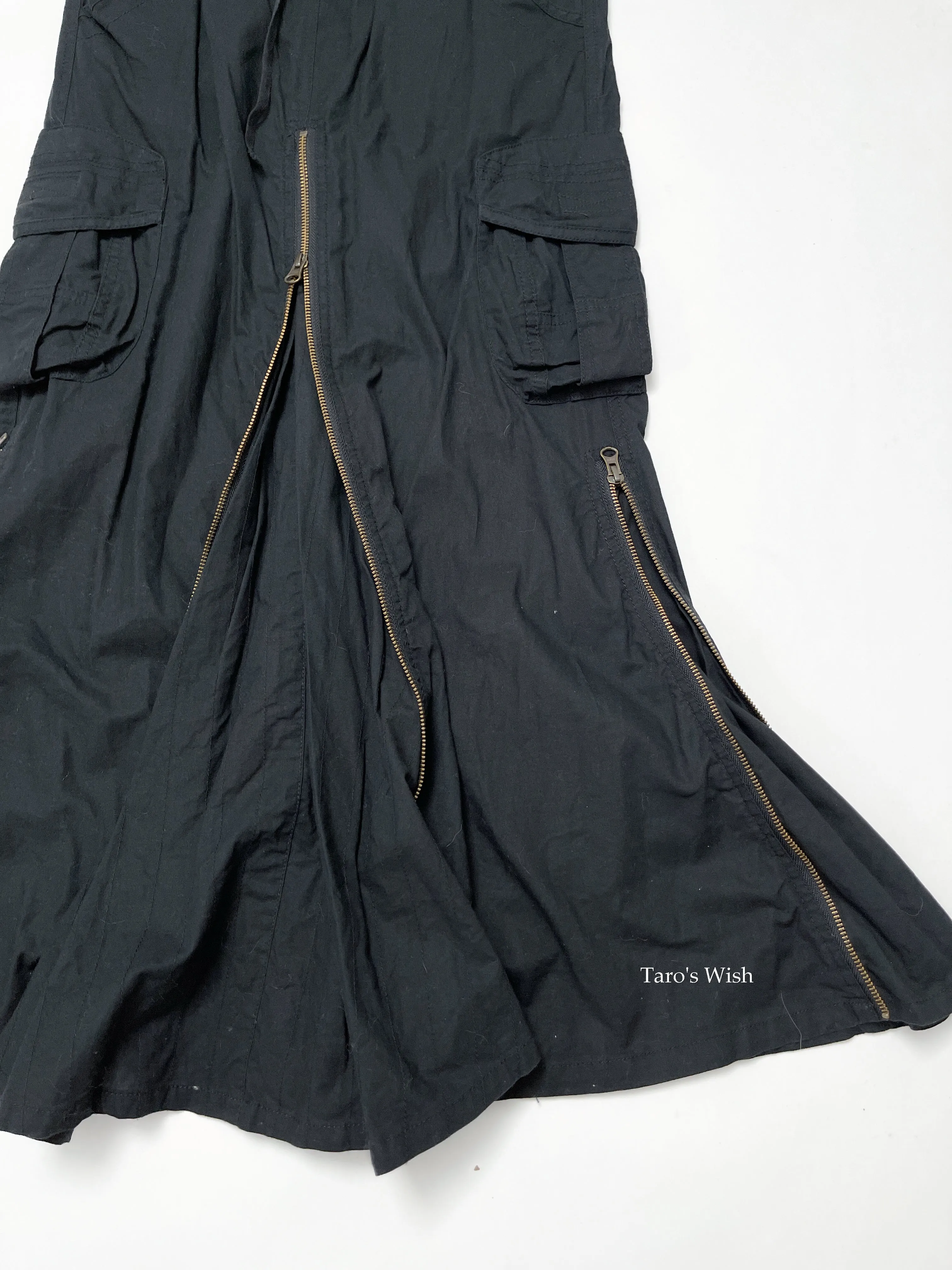 Multi Zip Cargo Maxi Skirt