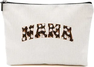 Nana Gifts Grandma Gifts Makeup Bag Grandmother Gifts Cute Halloween Ghost Cosmetic Bag Gifts for Grandma Women Granny Zipper Pouch Travel Organizer Thank You Gifts for Halloween party Mothers Day