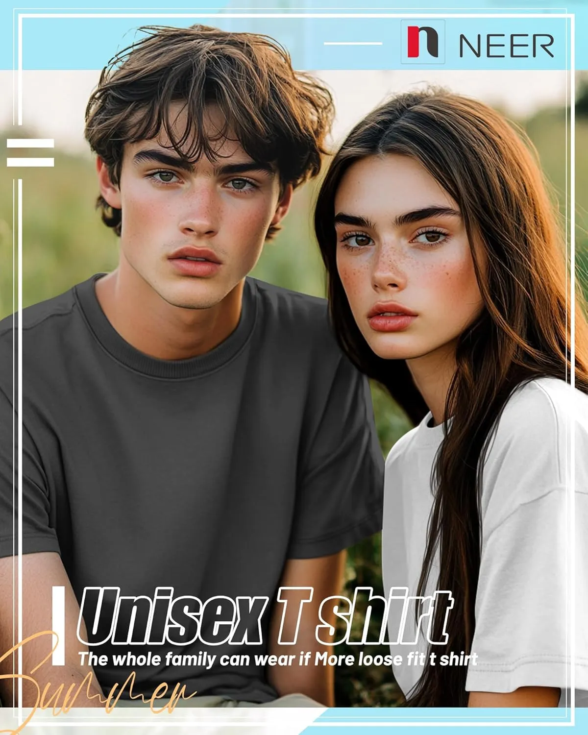Neer 7 Pack Men's Big and Tall Shirts Summer Cotton Short Sleeve Tee Crew Neck Casual Top Basic Oversize T Shirts
