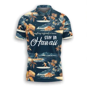 Oceans Polo Shirts for Men - Beach Lover Stylish Mens Goft Shirt Casual Short Sleeve Button Down Outfit Set 46