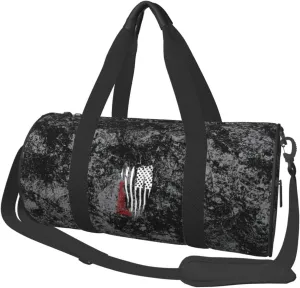 Oilfield Drilling Rig Flag Convertible Garment Bag with Shoulder Strap, Carry on Garment Duffel Bag for Men Women - Rolling Foldable for Travel Luggage Bags (Black)