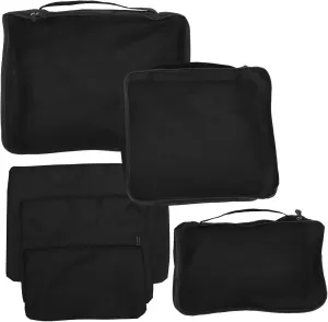 Oxford Fabric Storage Bag 6pcs Closet Storage Bags Windowed Design for Clothes Luggage