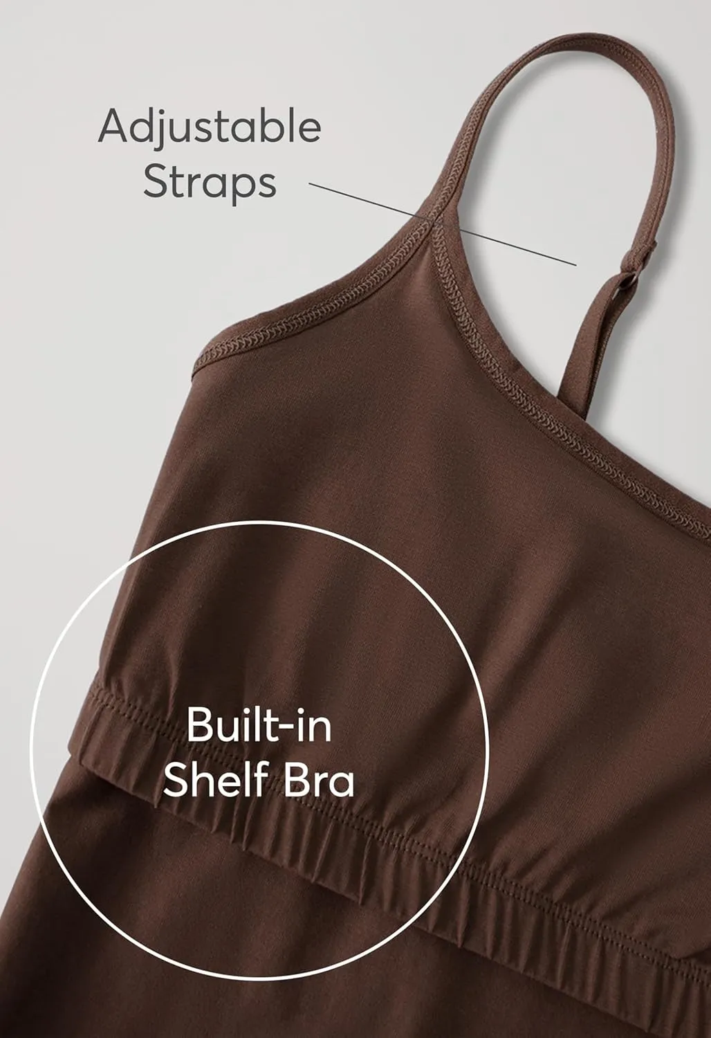 Pact Women's Organic Cotton Camisole Tank Tops with Built in Bras and Adjustable Strap